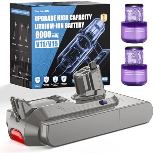 Amazon.com: 8000mAh V11 Battery Replacement Compatible with Dyson